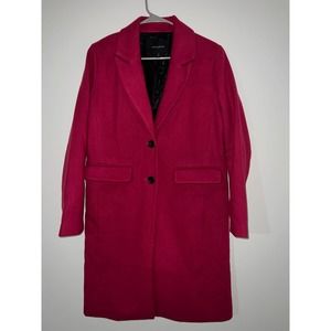 Banana Republic Bright Magenta long coat